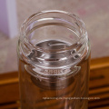 hochwertige 350 ml 450 ml Borosilikatglas Wasserflasche mit Filter